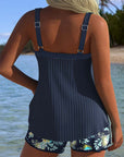 By Esmee® | Gestreepte Tankini met Twee Delige Strandshort