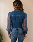 Carmen | Stijlvolle Denim-Look Blouse