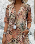 Dorina | V-hals jurk met print