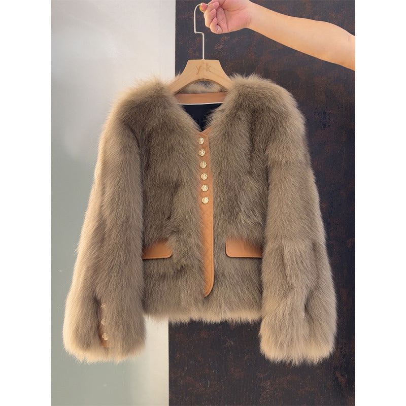 Franca | Fluffy korte jas met knopen