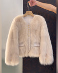Franca | Fluffy korte jas met knopen