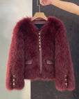 Franca | Fluffy korte jas met knopen