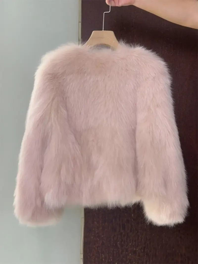 Franca | Fluffy korte jas met knopen
