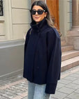 Idske | Oversized korte breasted jas