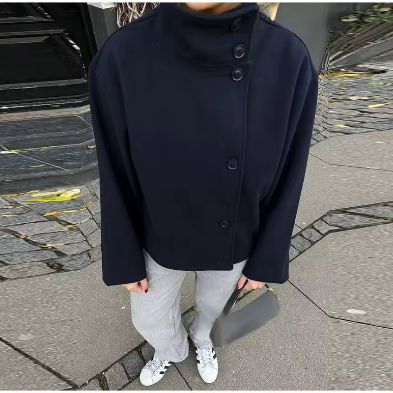 Idske | Oversized korte breasted jas