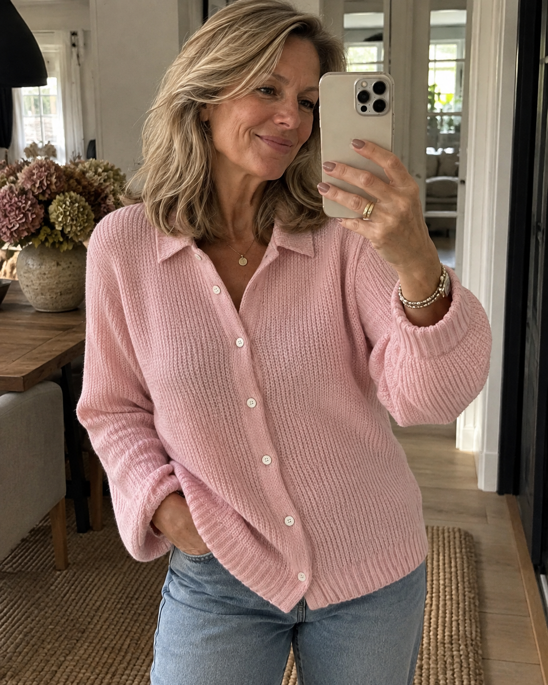 Amber – Dé gebreide cardigan met knoopsluiting