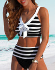 By Esmee® | Gestreepte Bikini met Hoge Taille