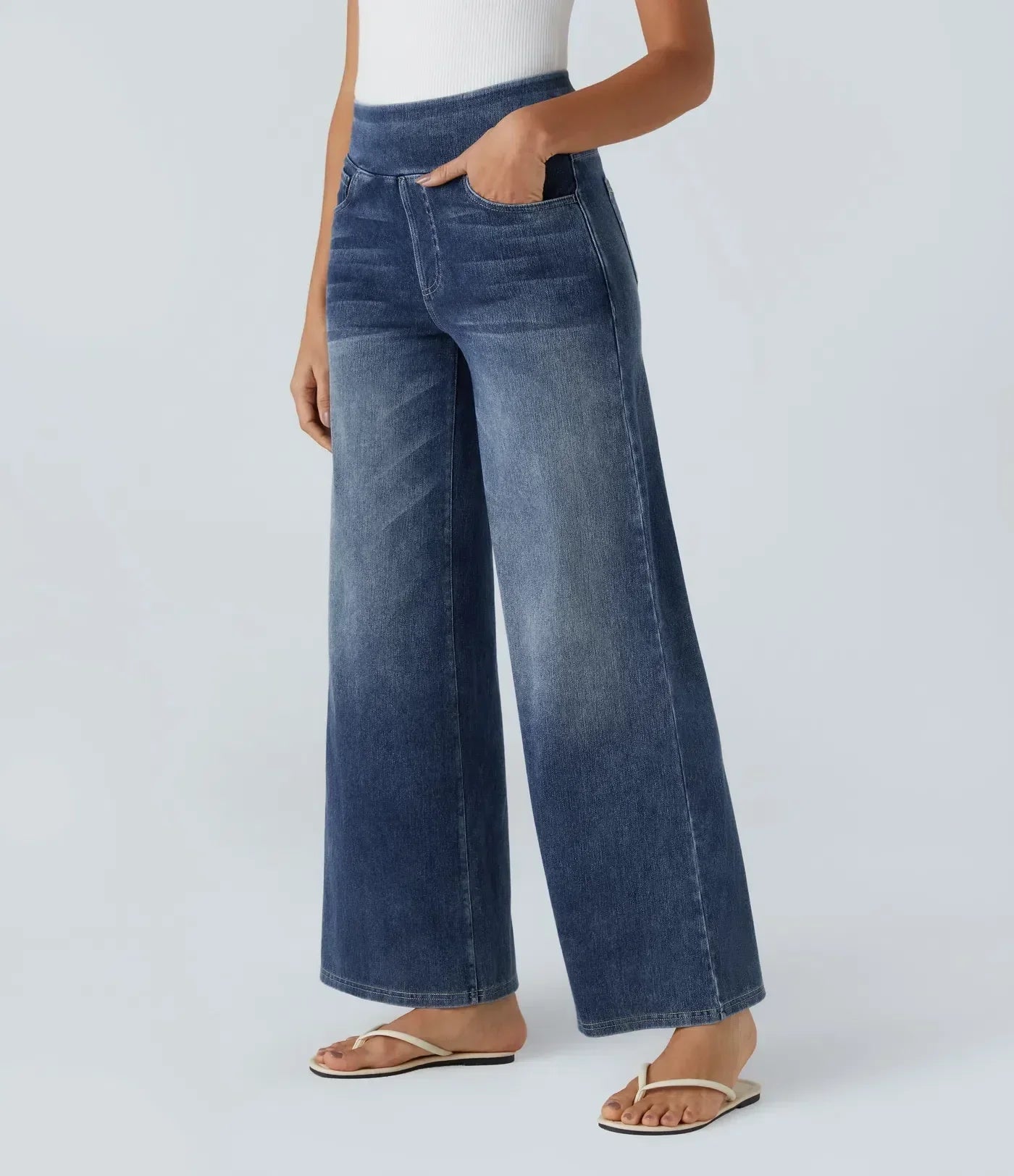 Tessa - Comfortabele jeans - broek met hoge taille en stretch - ByEsmee Tessa - Comfortabele jeans - broek met hoge taille en stretch - ByEsmee