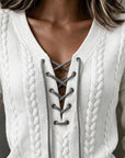 Cornelia | Kabeltrui met Veterdetail