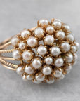Elegante Ingelegde Parelen Gouden Ring