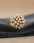Elegante Ingelegde Parelen Gouden Ring