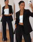 Charlotte | Tweedelige Blazer Set met Palazzo Broek