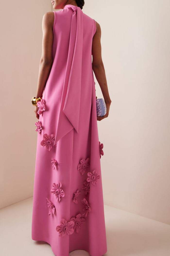 Sofieke - 3D Bloemen Maxi Jurk