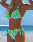 Bikini Kleurrijk Halter Druk