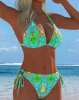 Bikini Kleurrijk Halter Druk