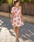 Sienna - One-shoulder Zomerjurk met rode print