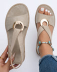 Gabriela - Platte Sandalen met Metaal Detail