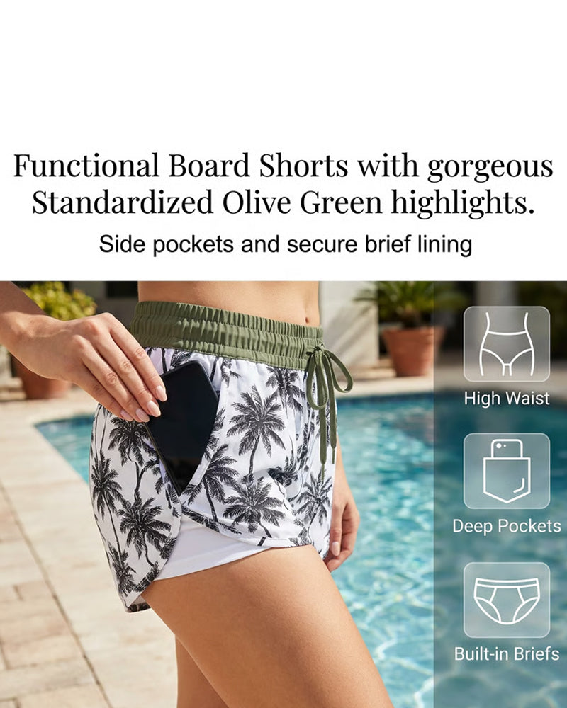 Bedekking En Bikini Crisscross Mouwloos Topje + Koorddruk Geprinte Broek Voor