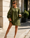 Liselot | Mini jurk met bloemenmouwen
