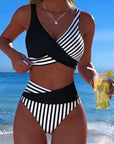 Bikini Kruzende Strepen Gedrukt