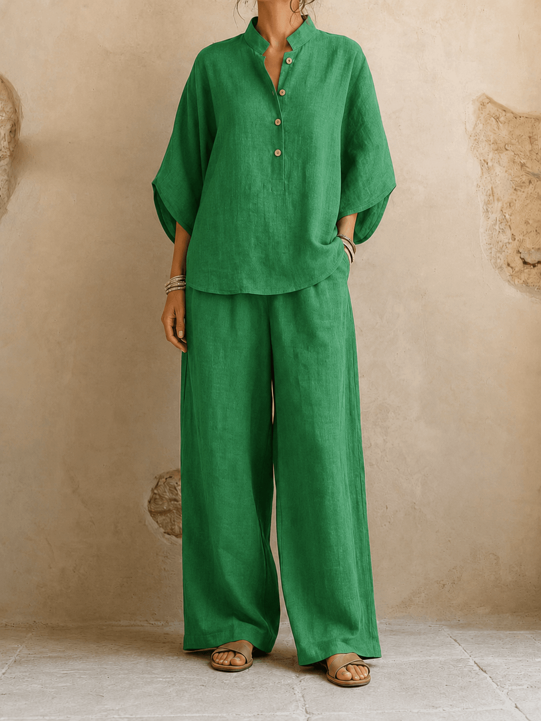 Malin | Tweedelige Set met Wijde broek