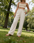 Anita - Fijne rechte Casual broek met mooie details