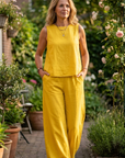 Tineke - Comfortabele set met wijde pijpen en hoogwaardige stof