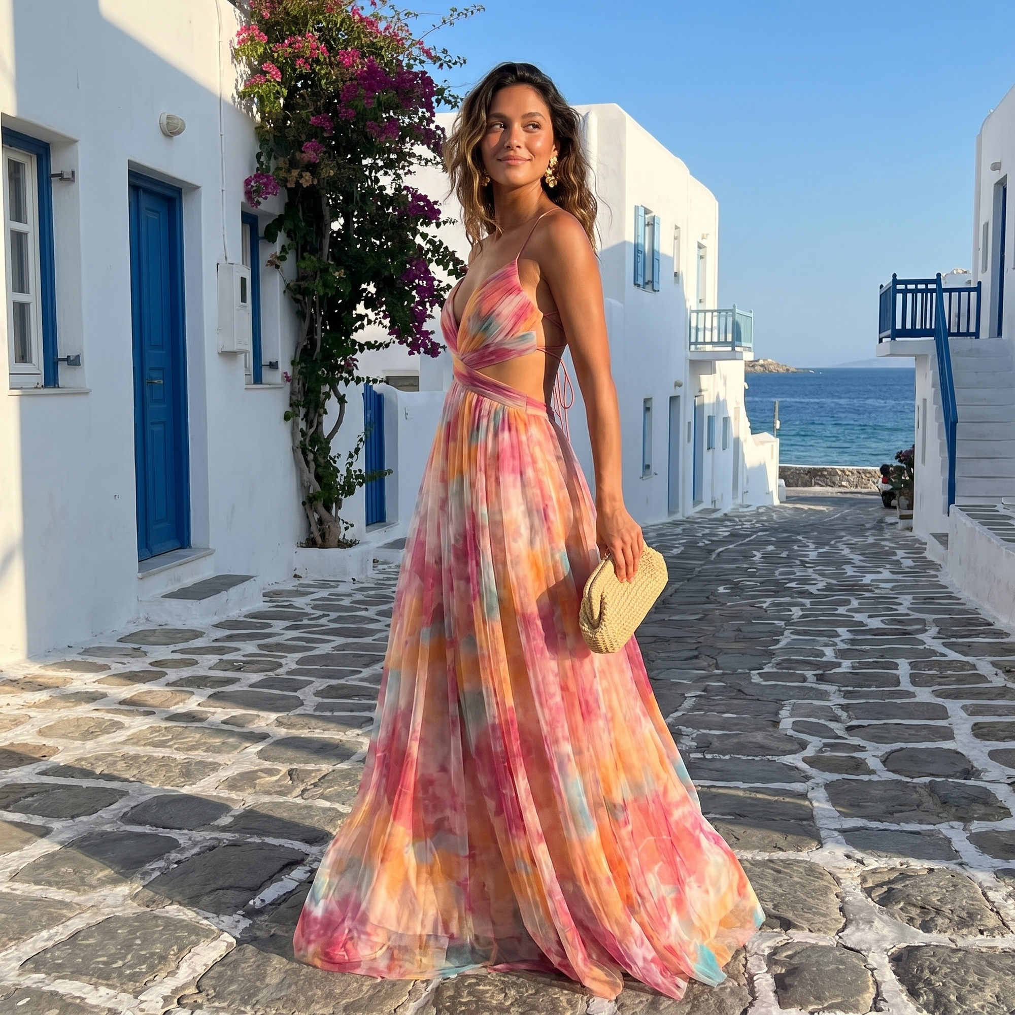 Dayana – Maxi Jurk Met Kruislingse Hals