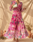 Hazel | Wikkeljurk met bloemenprint