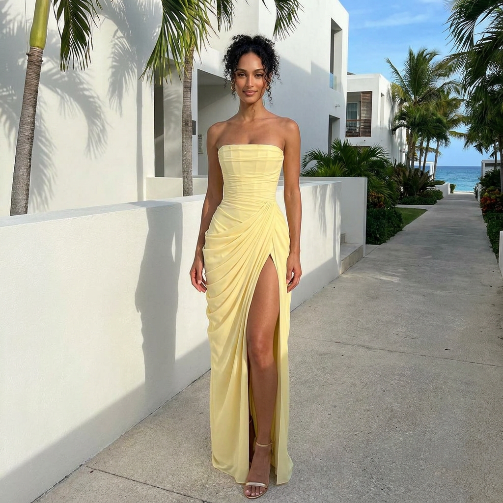 Ciara – Maxi-jurk met drapeerkorset