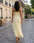Kiana – Midi-jurk met kruislingse volants