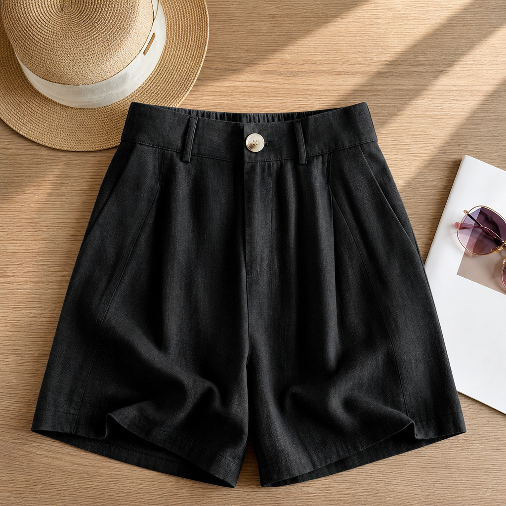 Olga | Linnenmix short met comfortabele pasvorm