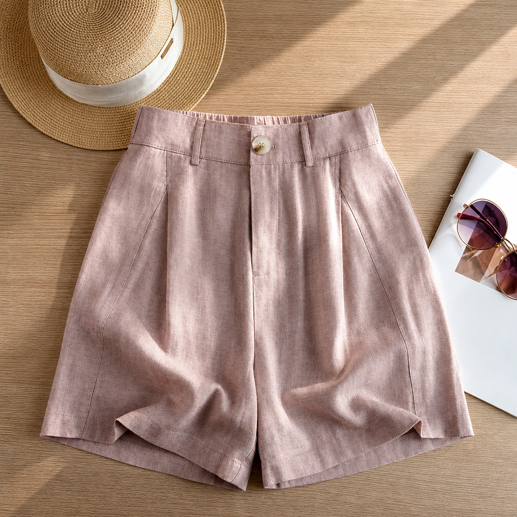 Olga | Linnenmix short met comfortabele pasvorm