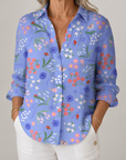 Louise™ | Speelse Honden Blouse | Ademend met Lente-inspiratie en Vrolijke Prints
