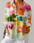 Lily™ | Watercolor Dreams Blouse | Lichtgewicht ademende blouse met lentepatronen