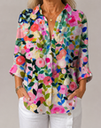 Amandine™ | Bloom Canvas Blouse | Lichtgewicht ademende blouse met lentepatronen