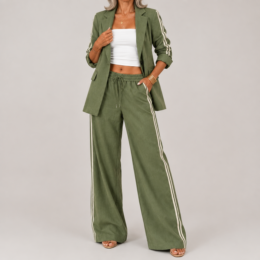 Charlotte | Tweedelige Blazer Set met Palazzo Broek