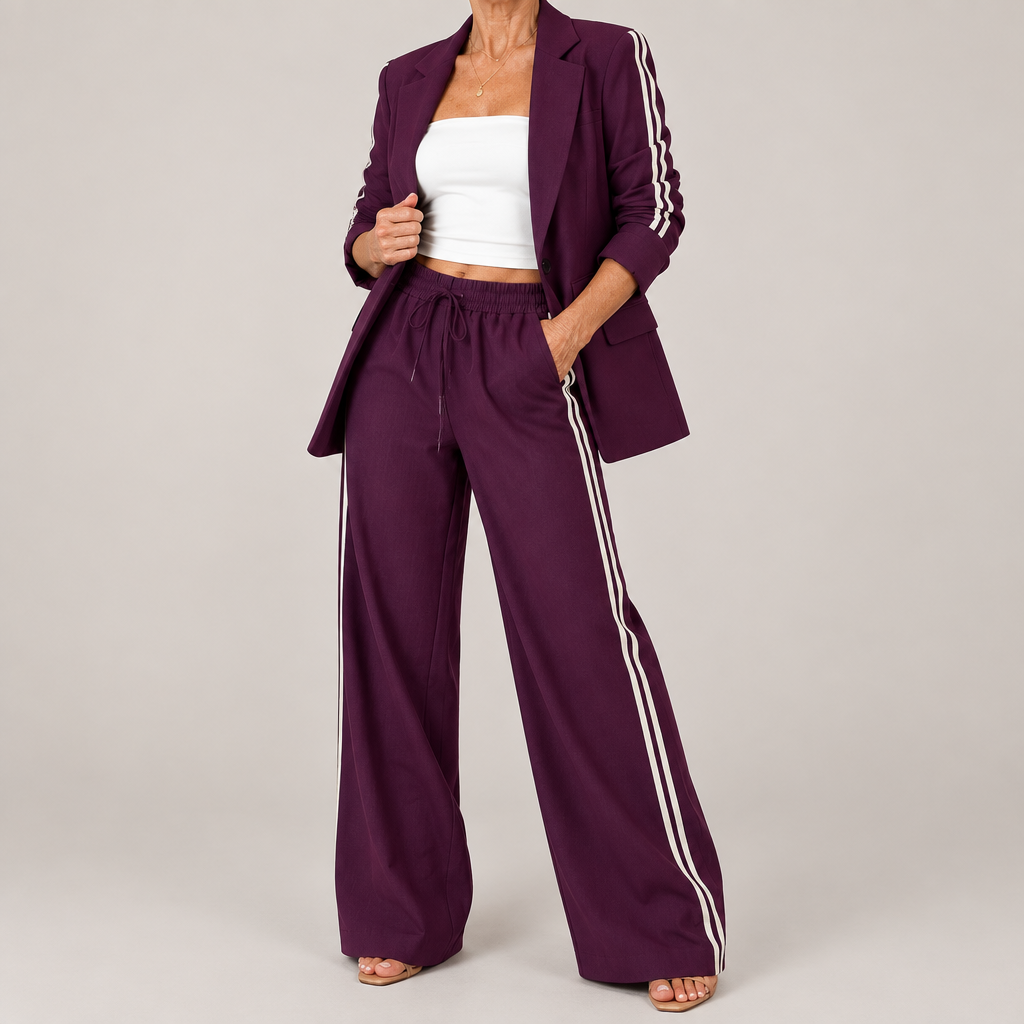 Charlotte | Tweedelige Blazer Set met Palazzo Broek
