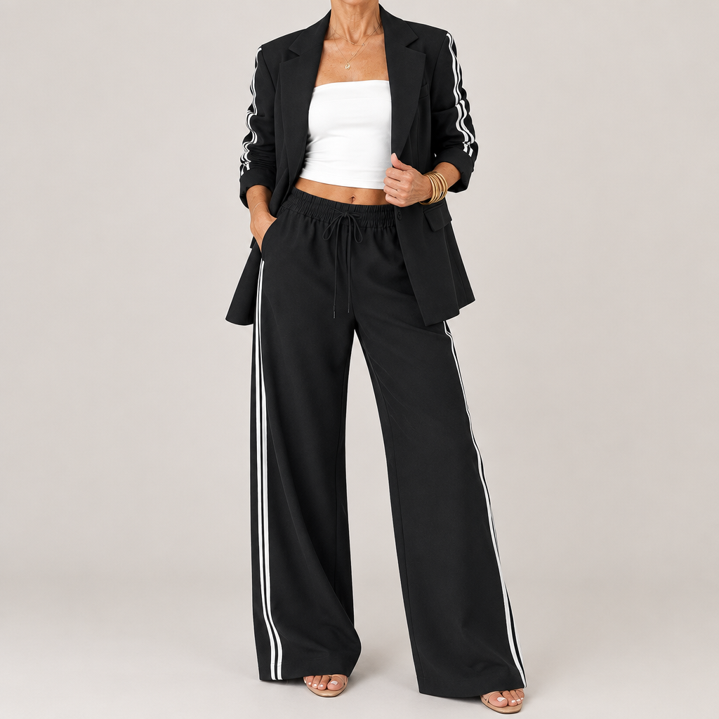 Charlotte | Tweedelige Blazer Set met Palazzo Broek