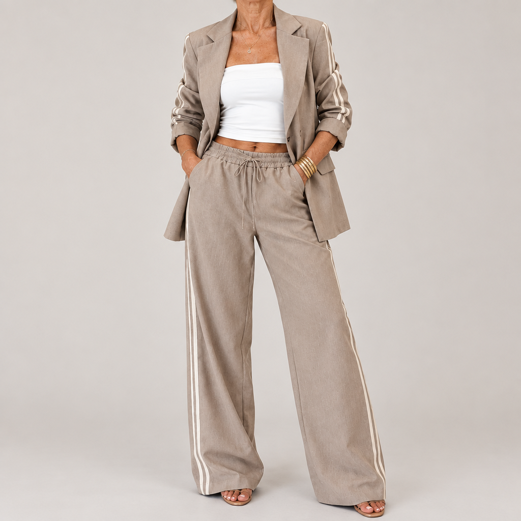 Charlotte | Tweedelige Blazer Set met Palazzo Broek