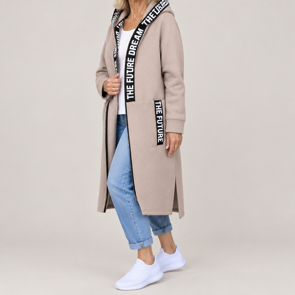 Marisol | Lange Jas met Capuchon en Rits
