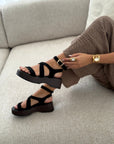 Sandalen "ILENA" ZWART