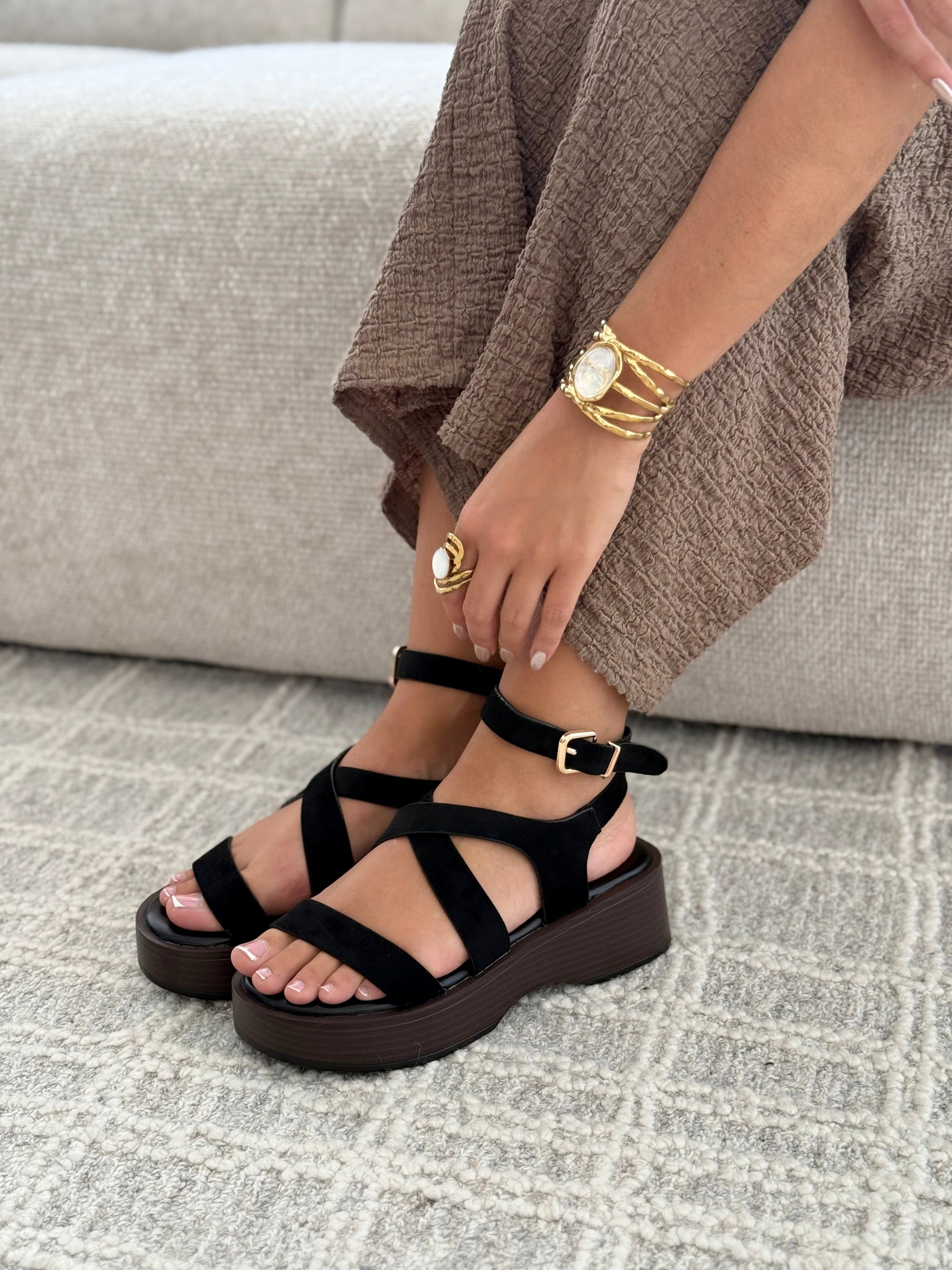 Sandalen "ILENA" ZWART