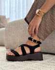 Sandalen "ILENA" ZWART