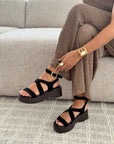 Sandalen "ILENA" ZWART