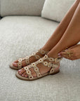 Sandalen "LEATI" TAUPE