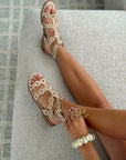 Sandalen "LEATI" TAUPE