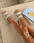 Sandalen "REBECCA" BLAUW