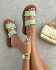 Sandalen "JADE" GROEN WATER