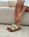 Sandalen "JADE" GROEN WATER